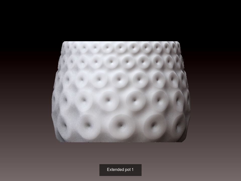 Collection 3d printing pots with custom design _56