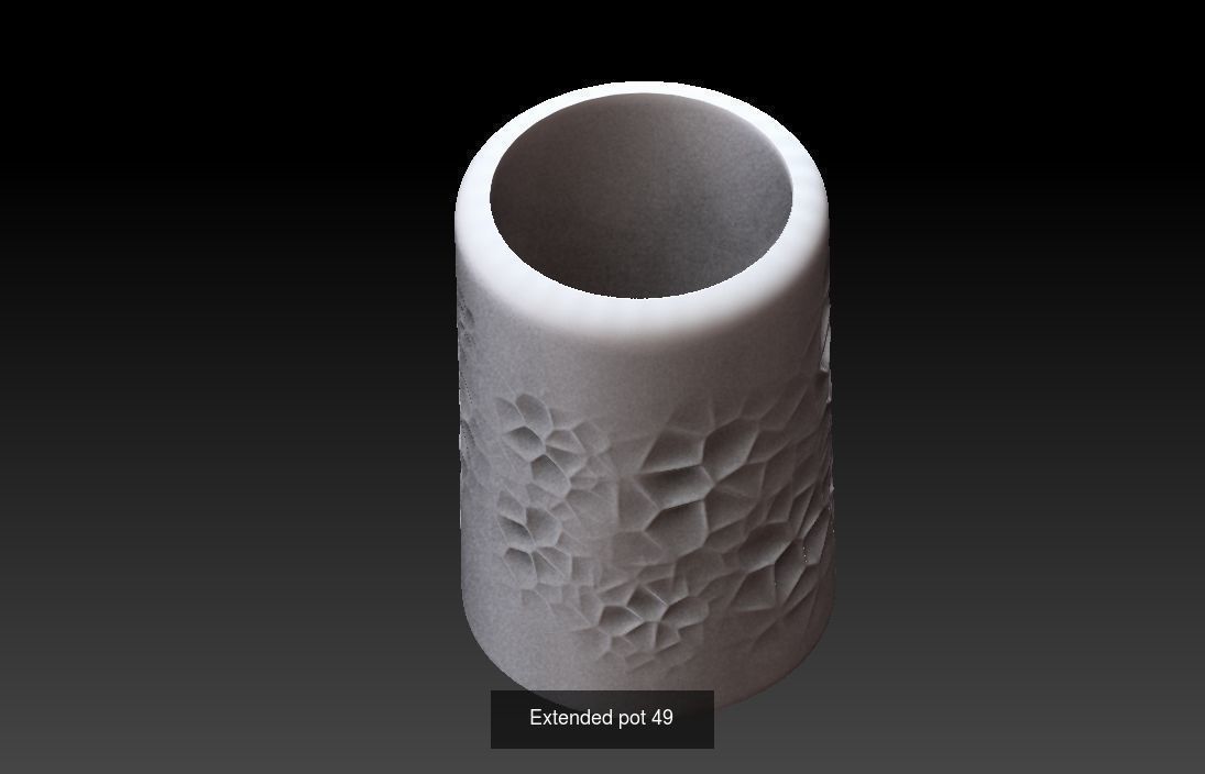 Collection 3d printing pots with custom design _13