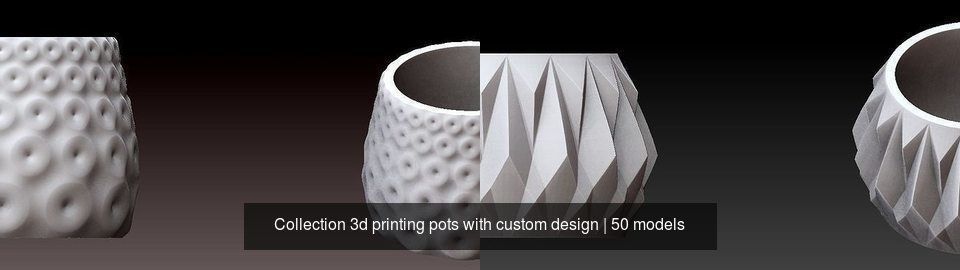 Collection 3d printing pots with custom design _6