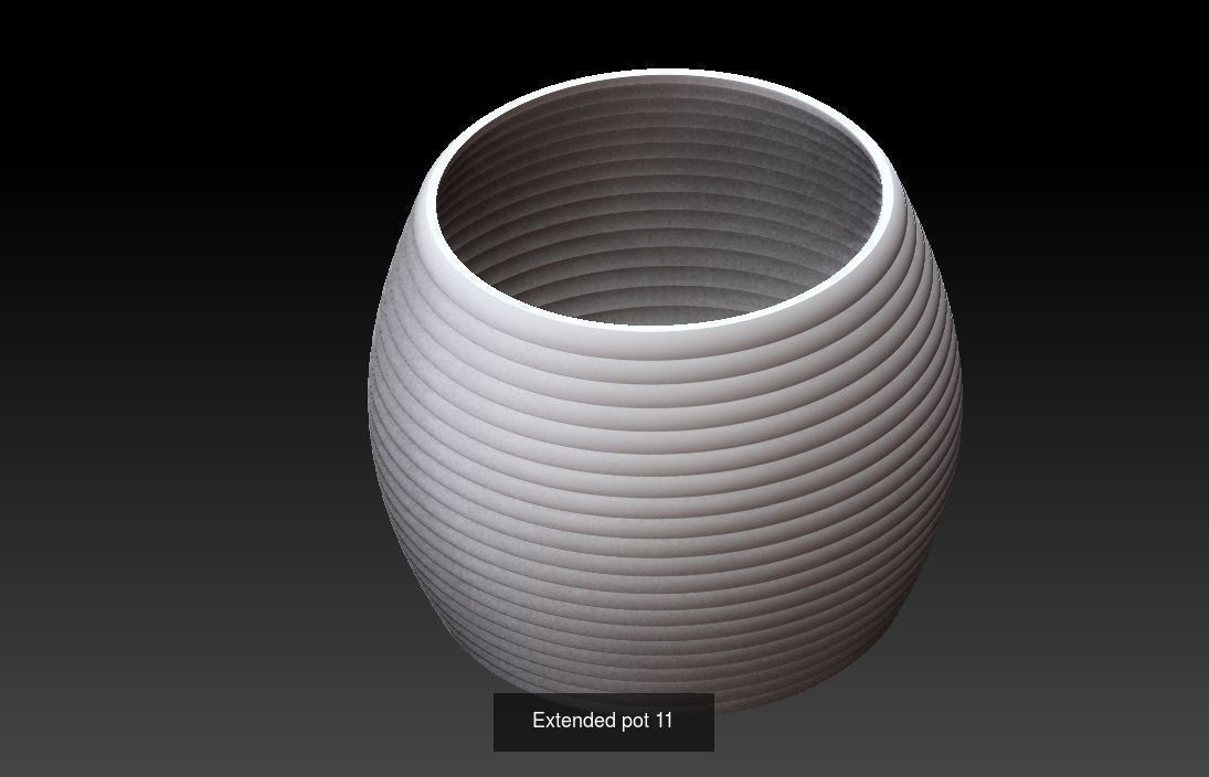 Collection 3d printing pots with custom design _54