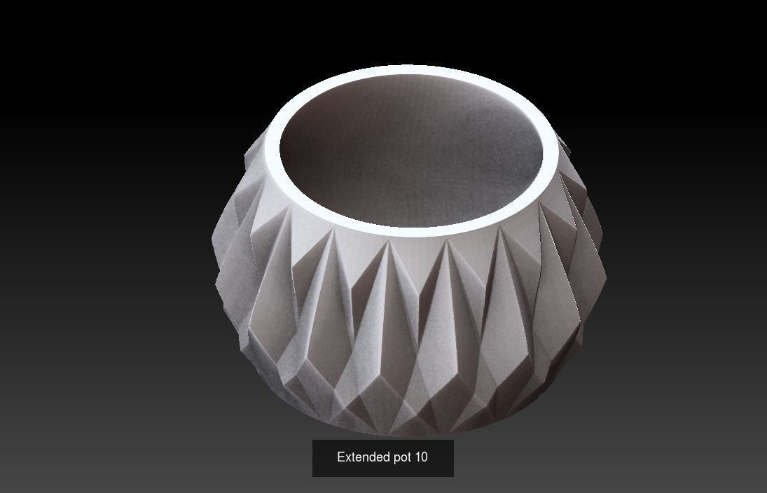 Collection 3d printing pots with custom design _55