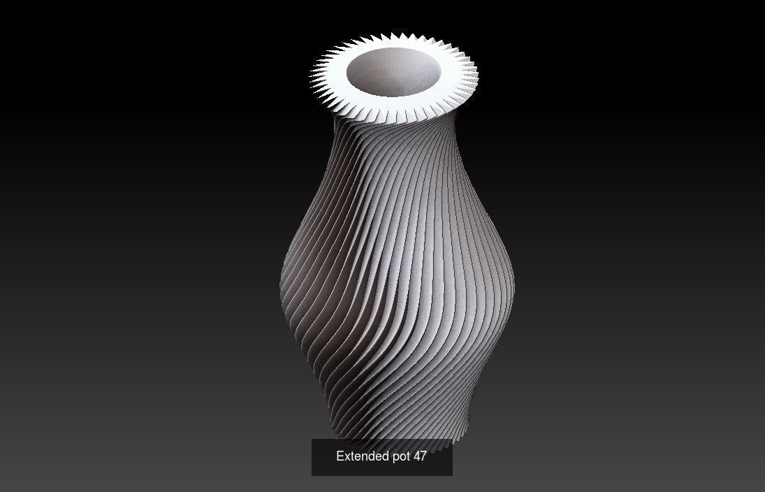 Collection 3d printing pots with custom design _15