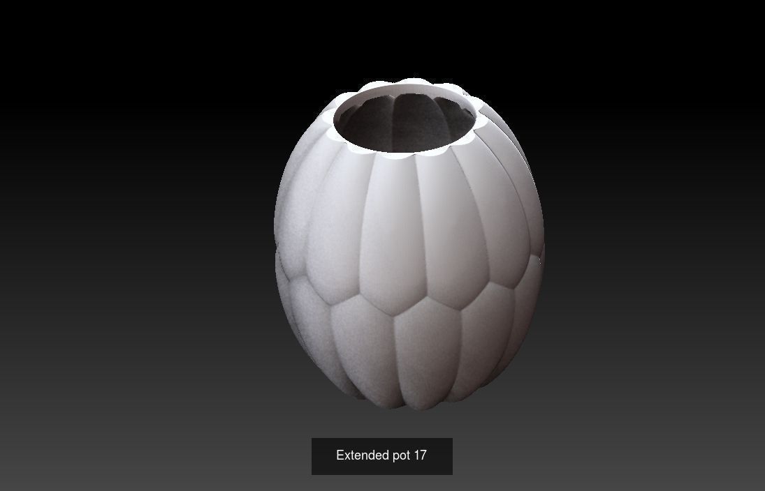 Collection 3d printing pots with custom design _48