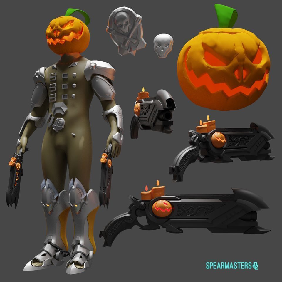 Overwatch Reaper pumpkin armor cosplay