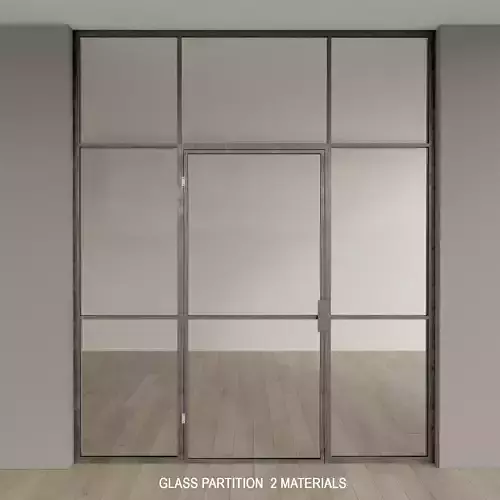 Glass partition door 9