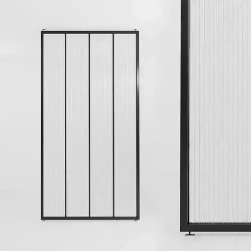 Glass partition door 51 Low-poly 3D model
