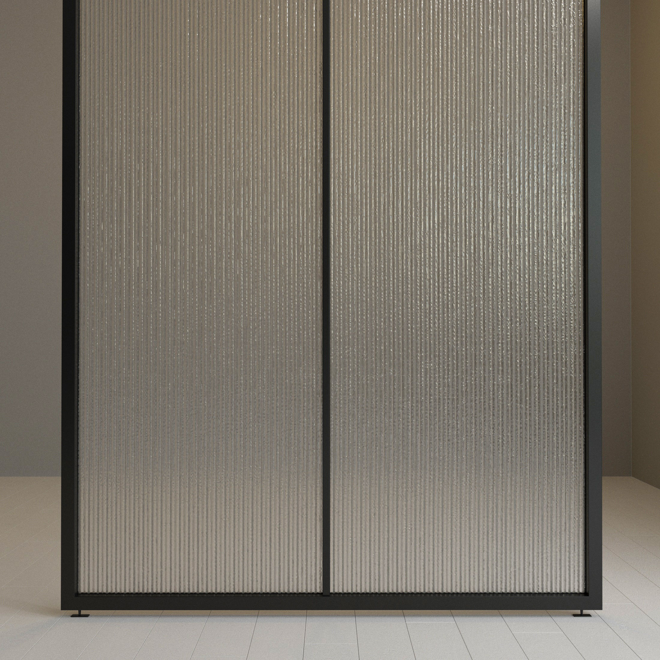 Glass partition door 477 Low-poly 3D model_2