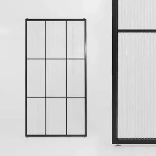 Glass partition door 466 Low-poly 3D model