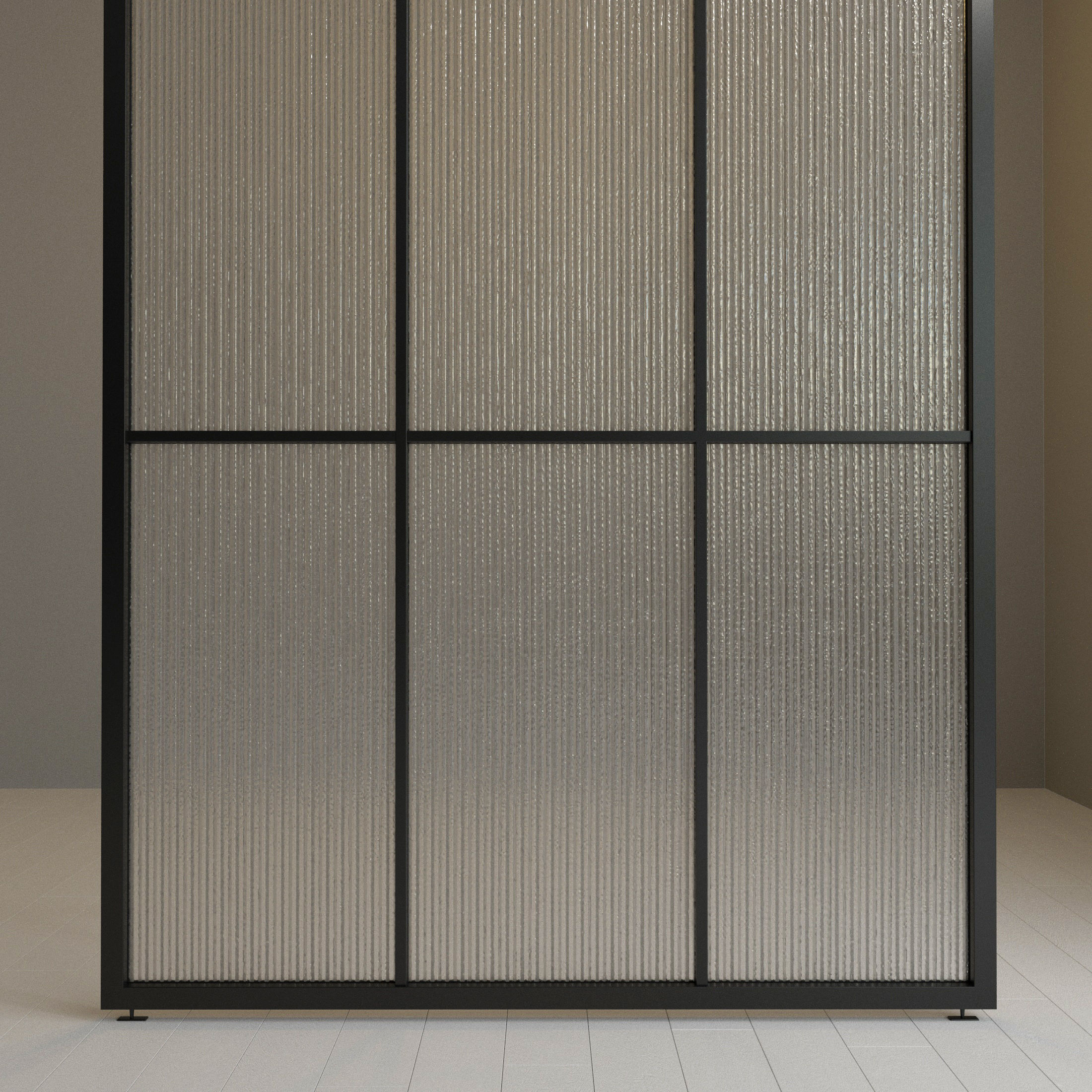 Glass partition door 466 Low-poly 3D model_1