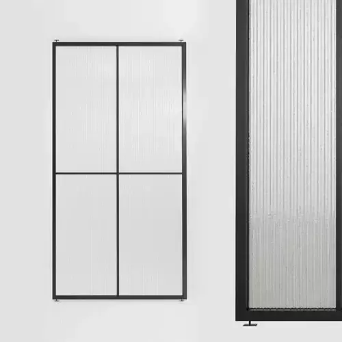 Glass partition door 4444 Low-poly 3D model