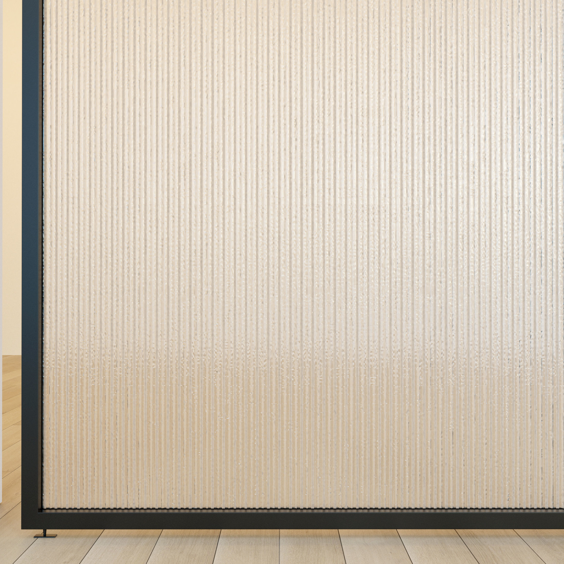 Glass partition door 4444 Low-poly 3D model_1