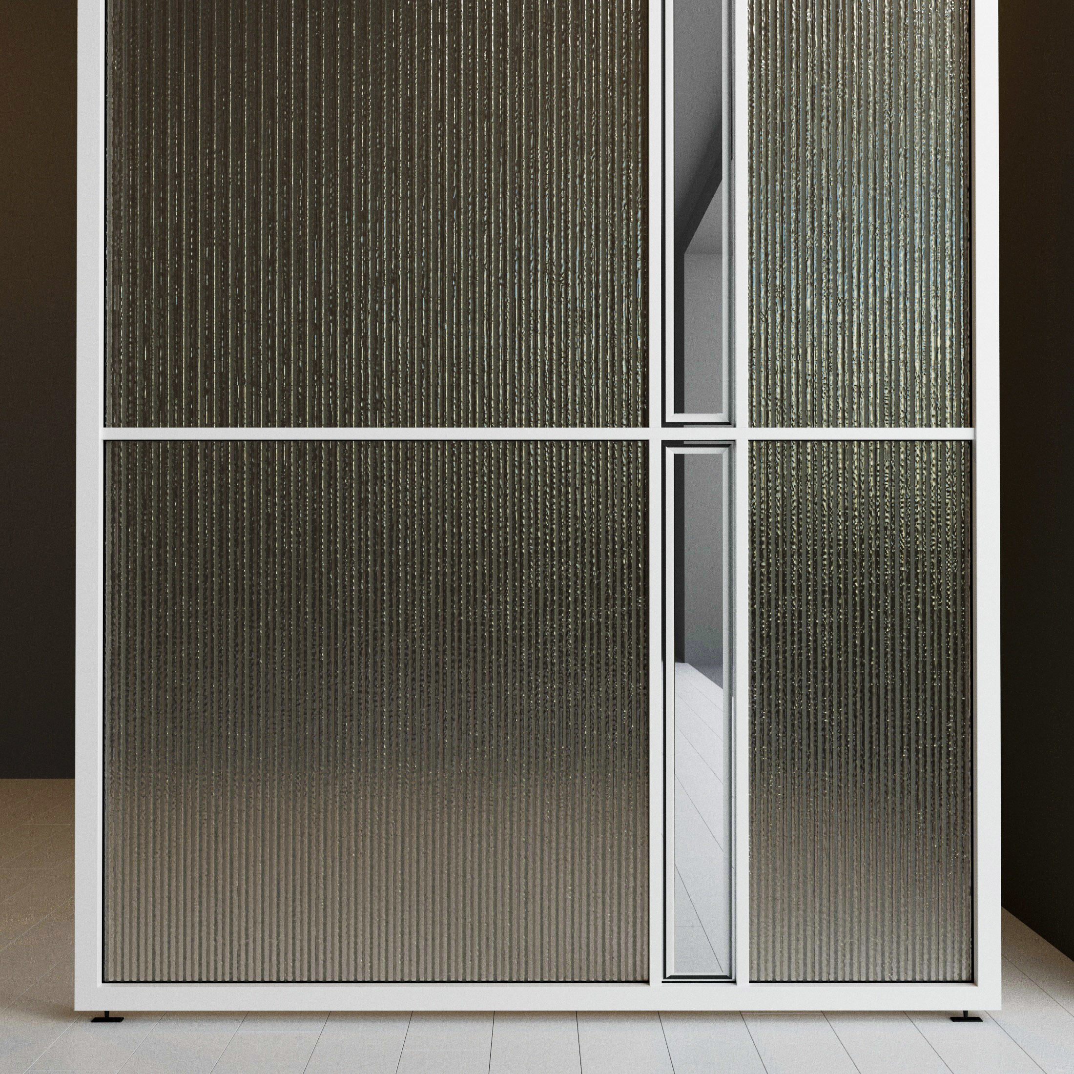 Glass partition door Set 32 Low-poly 3D model_1