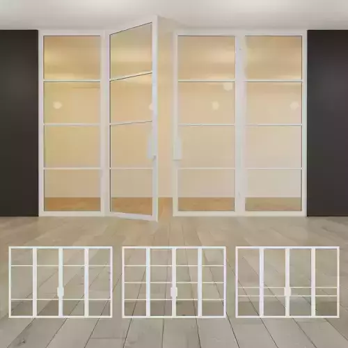 Glass partition door Set 22