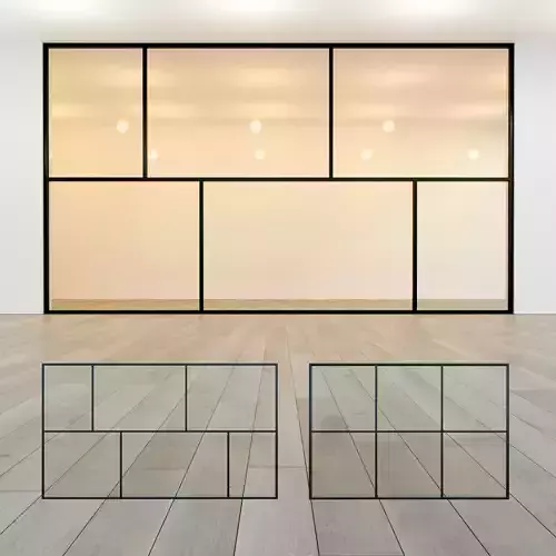 Glass partition door Set 21 Low-poly 3D model
