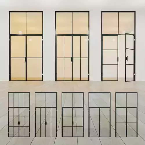 Glass partition door Set 16
