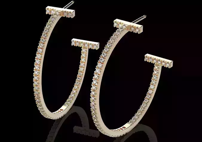 Stylish wire Hoop Earrings 492