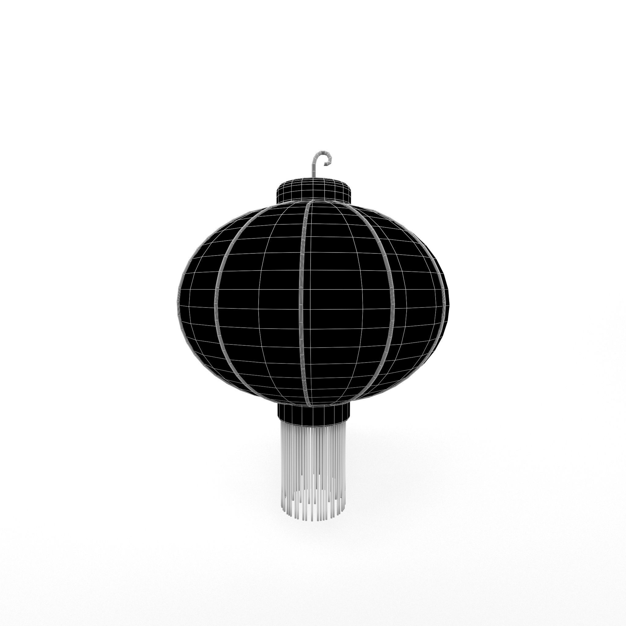 Chinese Lantern v1 002 Low-poly 3D model_4