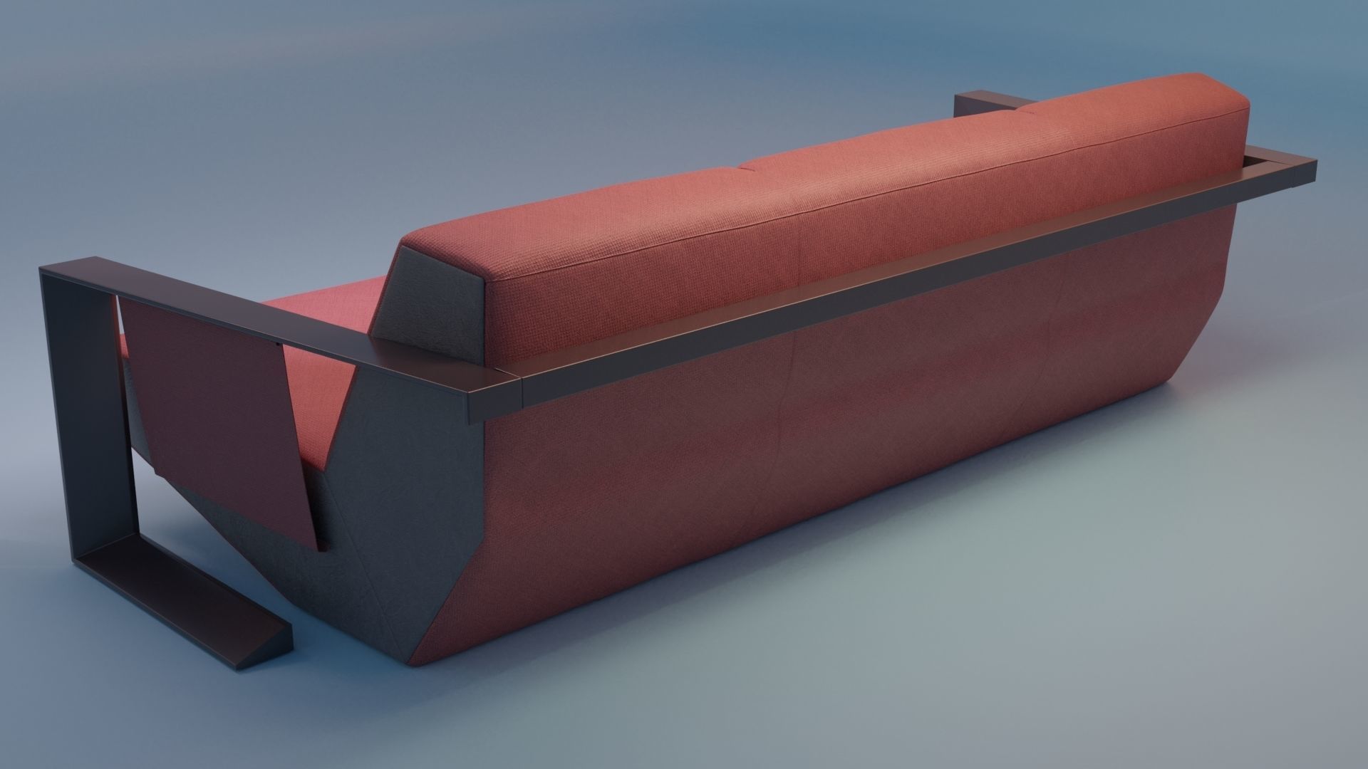 3D Studio Couch Low-poly 3D model_8