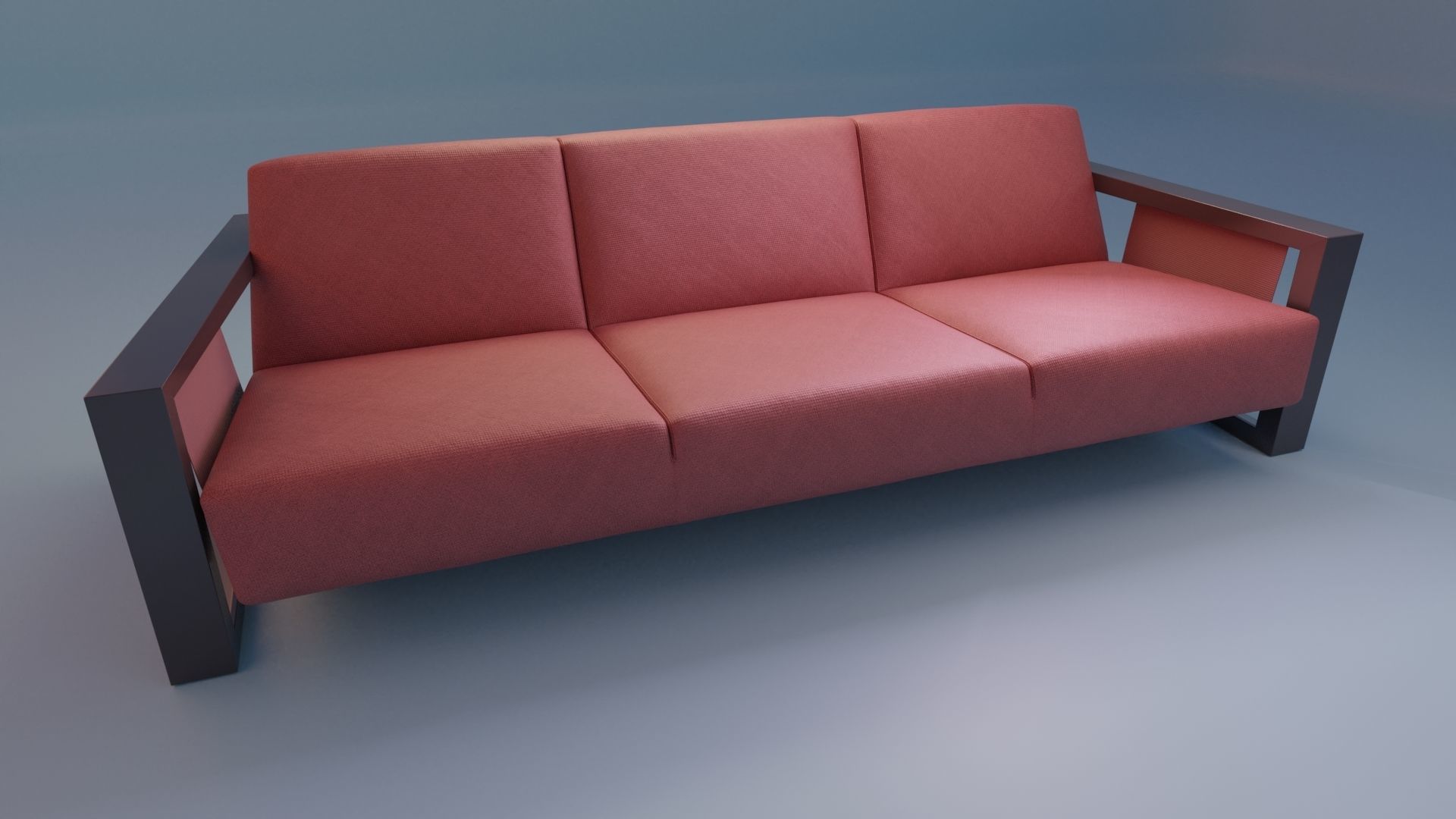 3D Studio Couch Low-poly 3D model_7