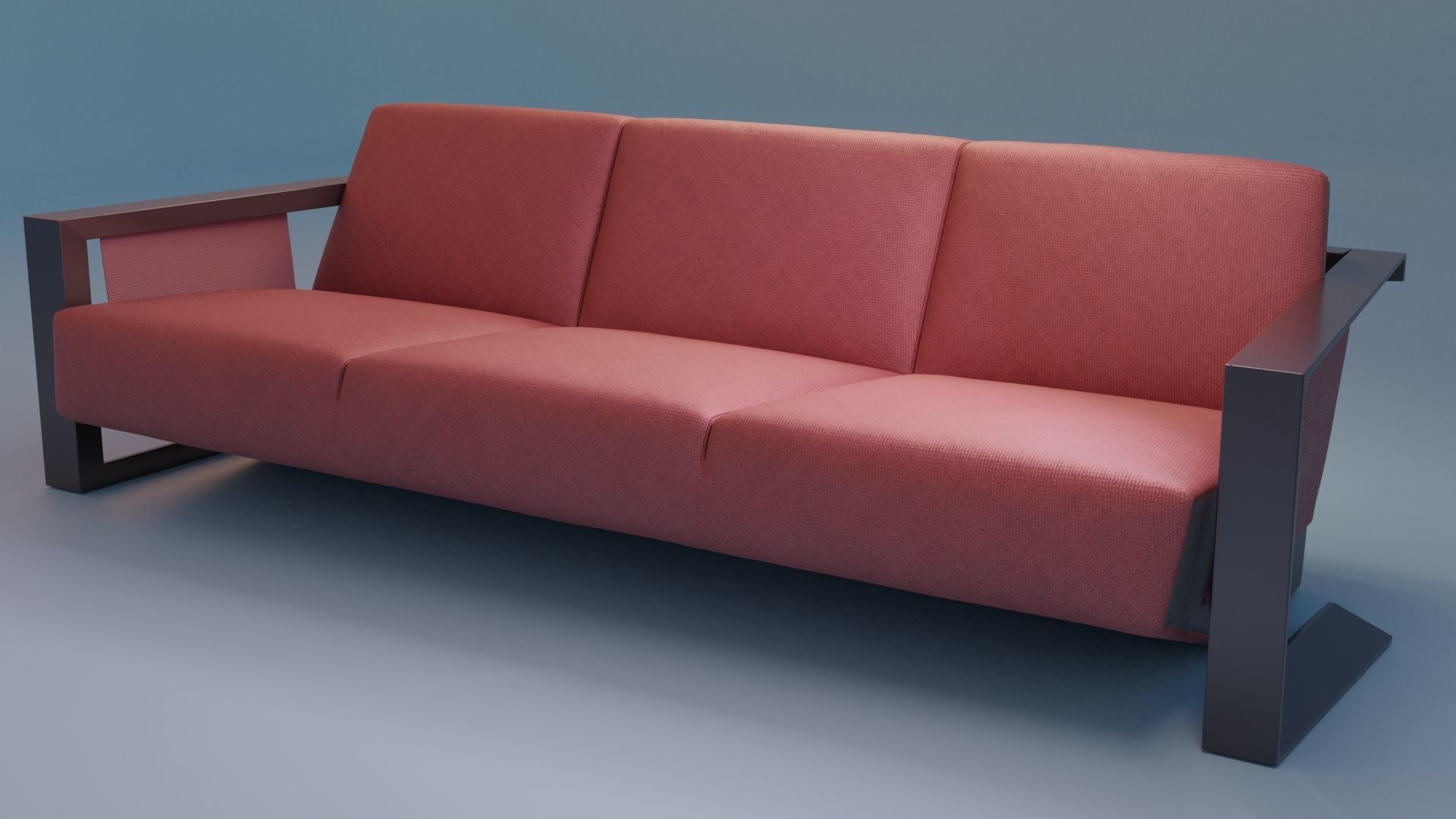 3D Studio Couch Low-poly 3D model_10
