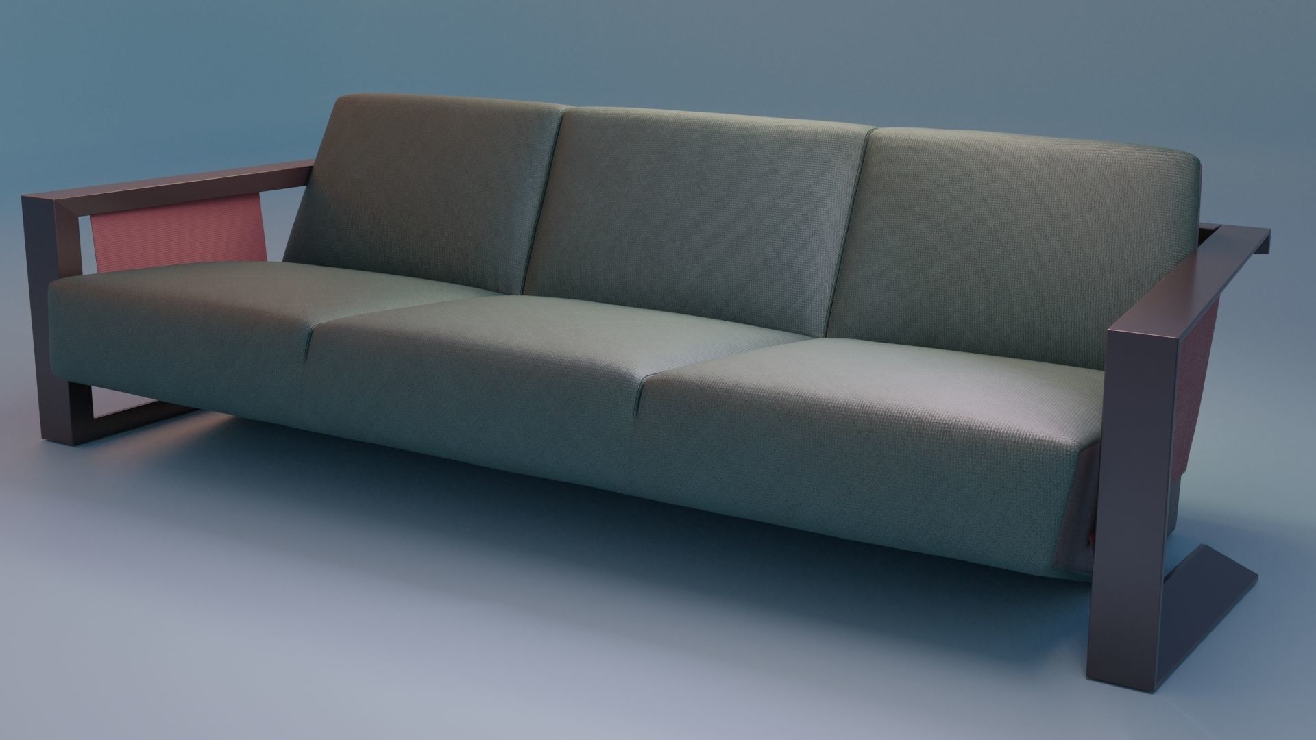3D Studio Couch Low-poly 3D model_15