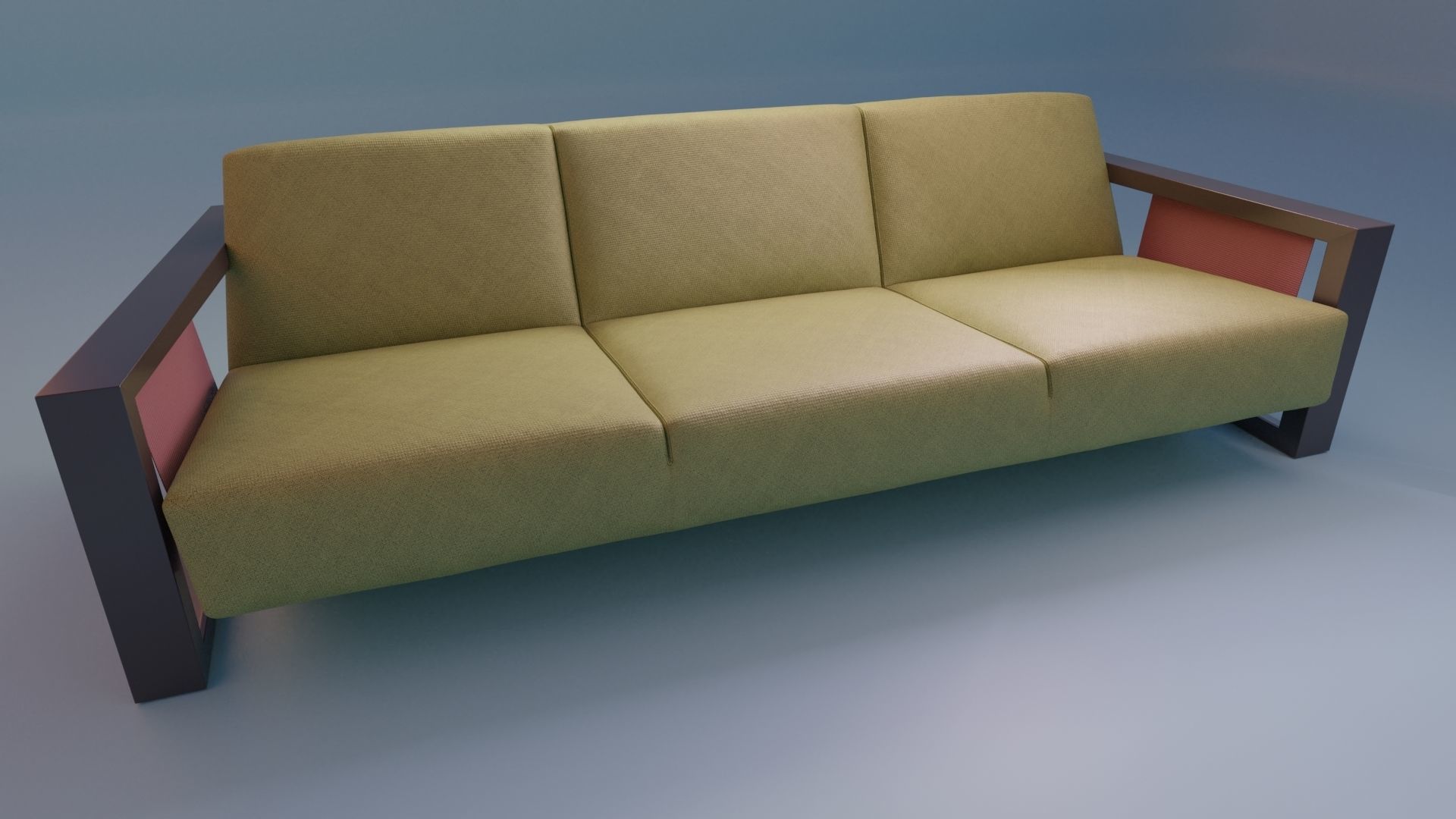 3D Studio Couch Low-poly 3D model_17