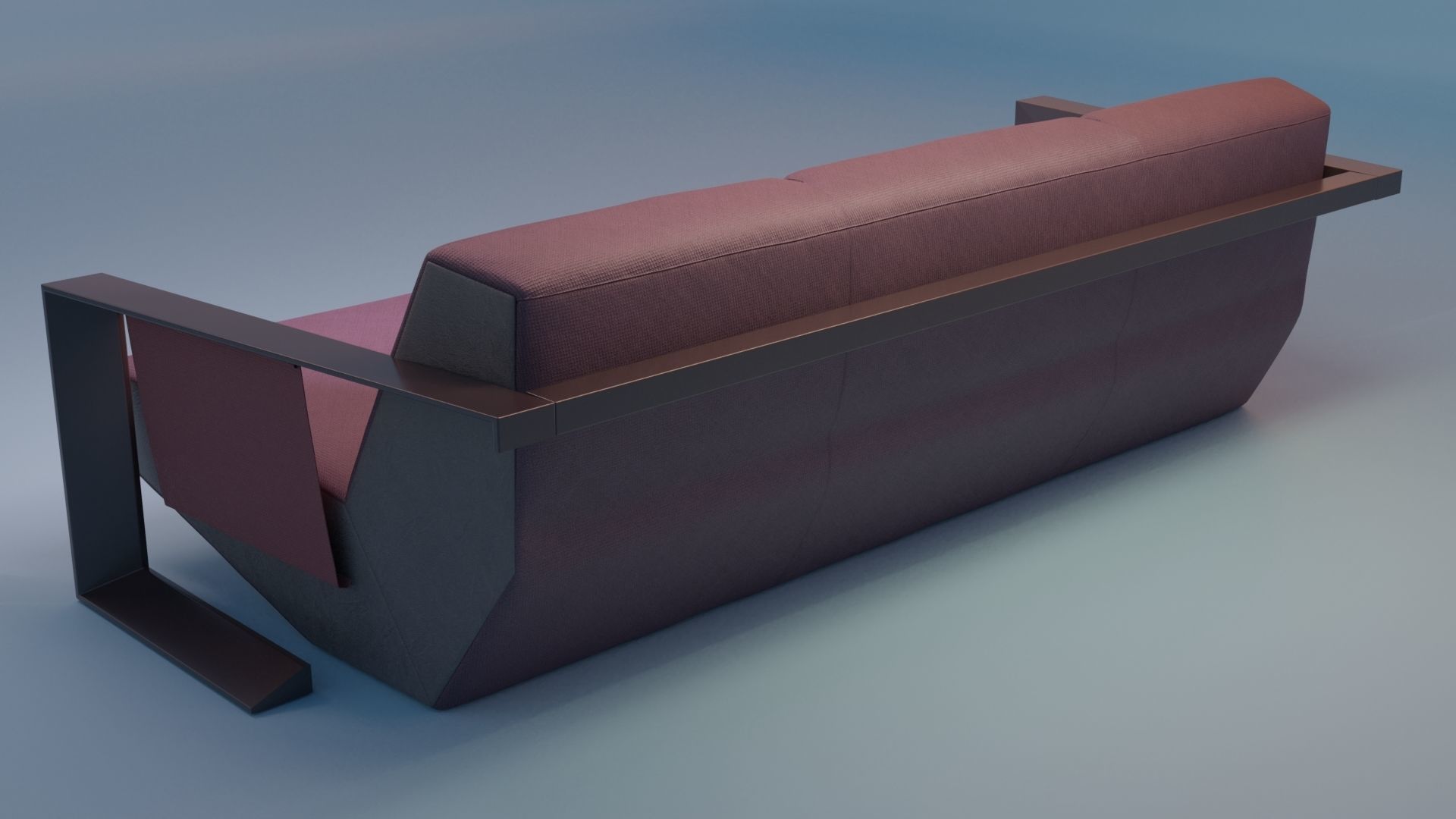 3D Studio Couch Low-poly 3D model_3