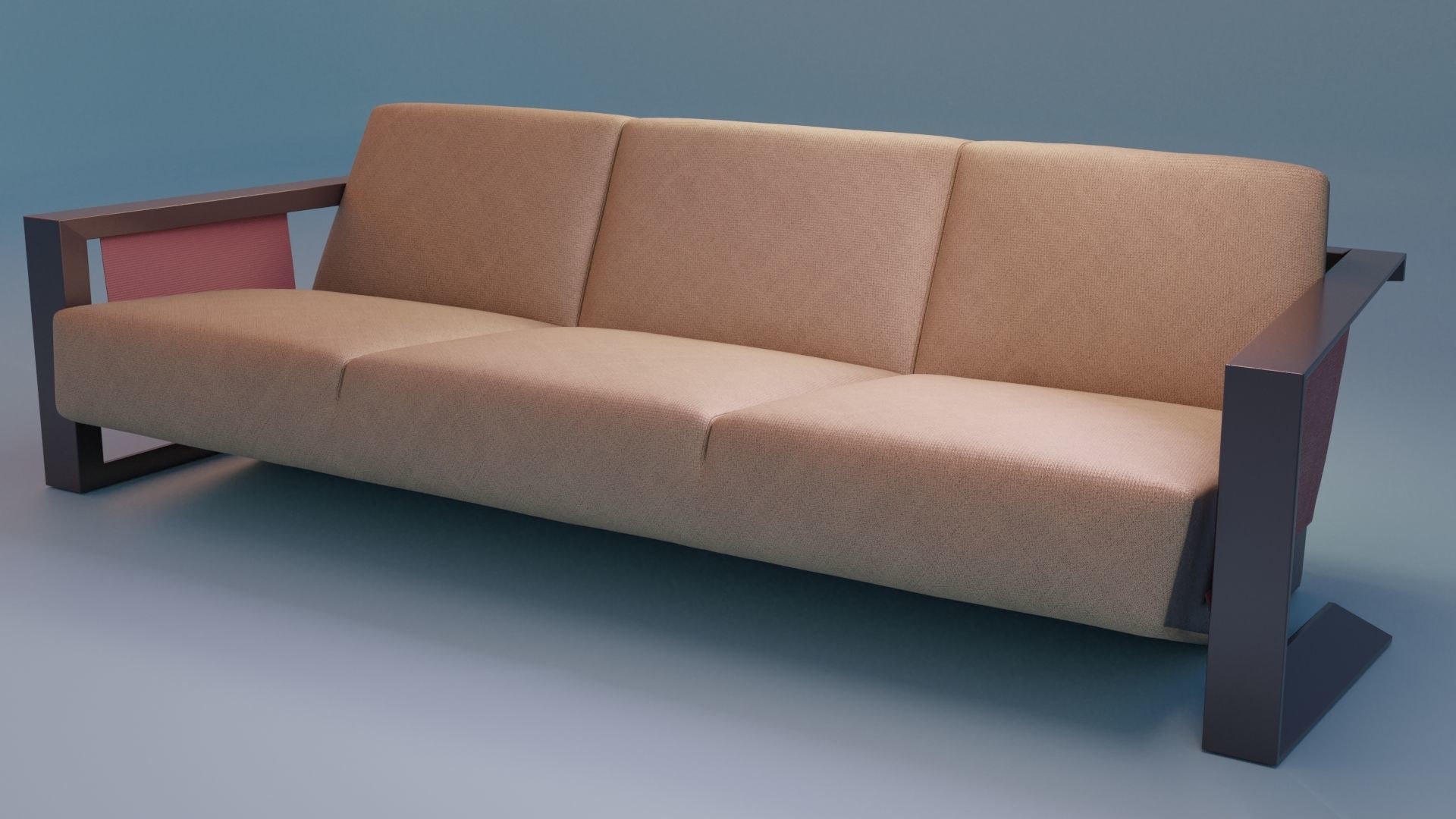 3D Studio Couch Low-poly 3D model_30