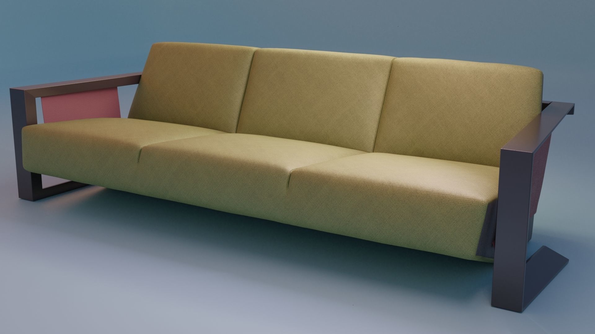 3D Studio Couch Low-poly 3D model_20