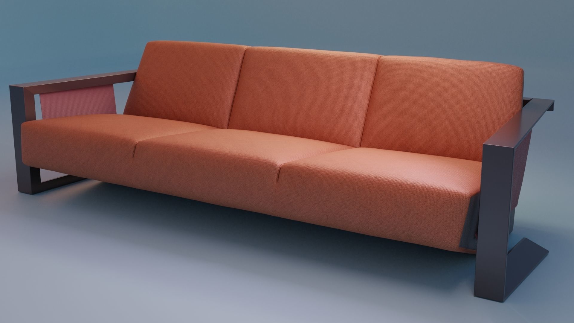 3D Studio Couch Low-poly 3D model_25