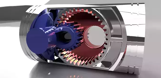 Concept Opposed piston Engine  3D print model