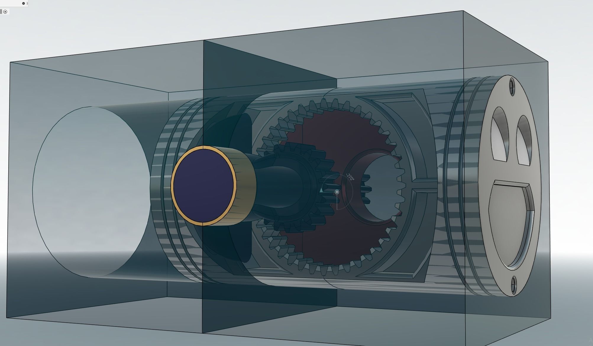 Concept Opposed piston Engine  3D print model_2