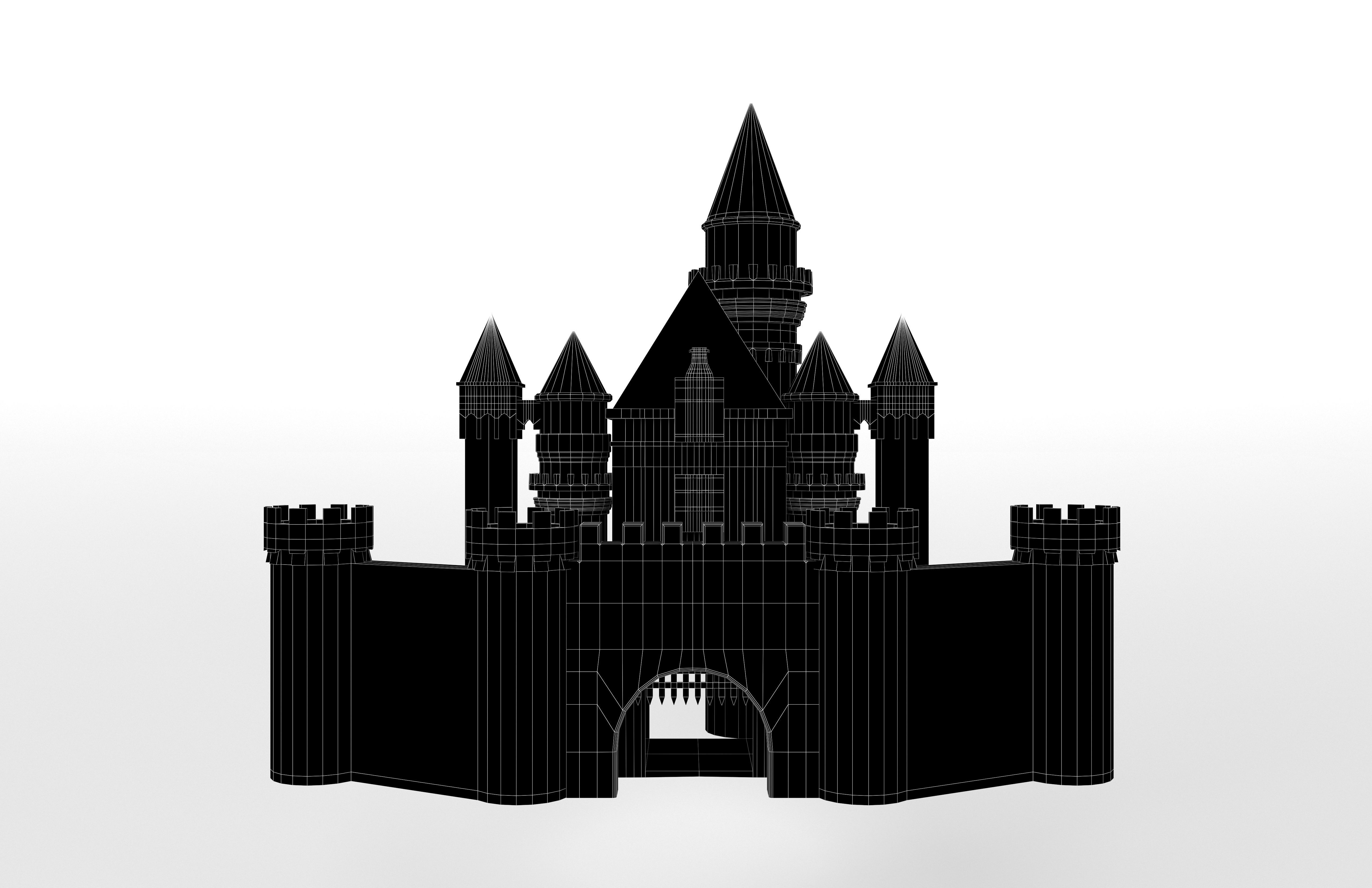 Disneyland Castle v1 001 Low-poly 3D model_5