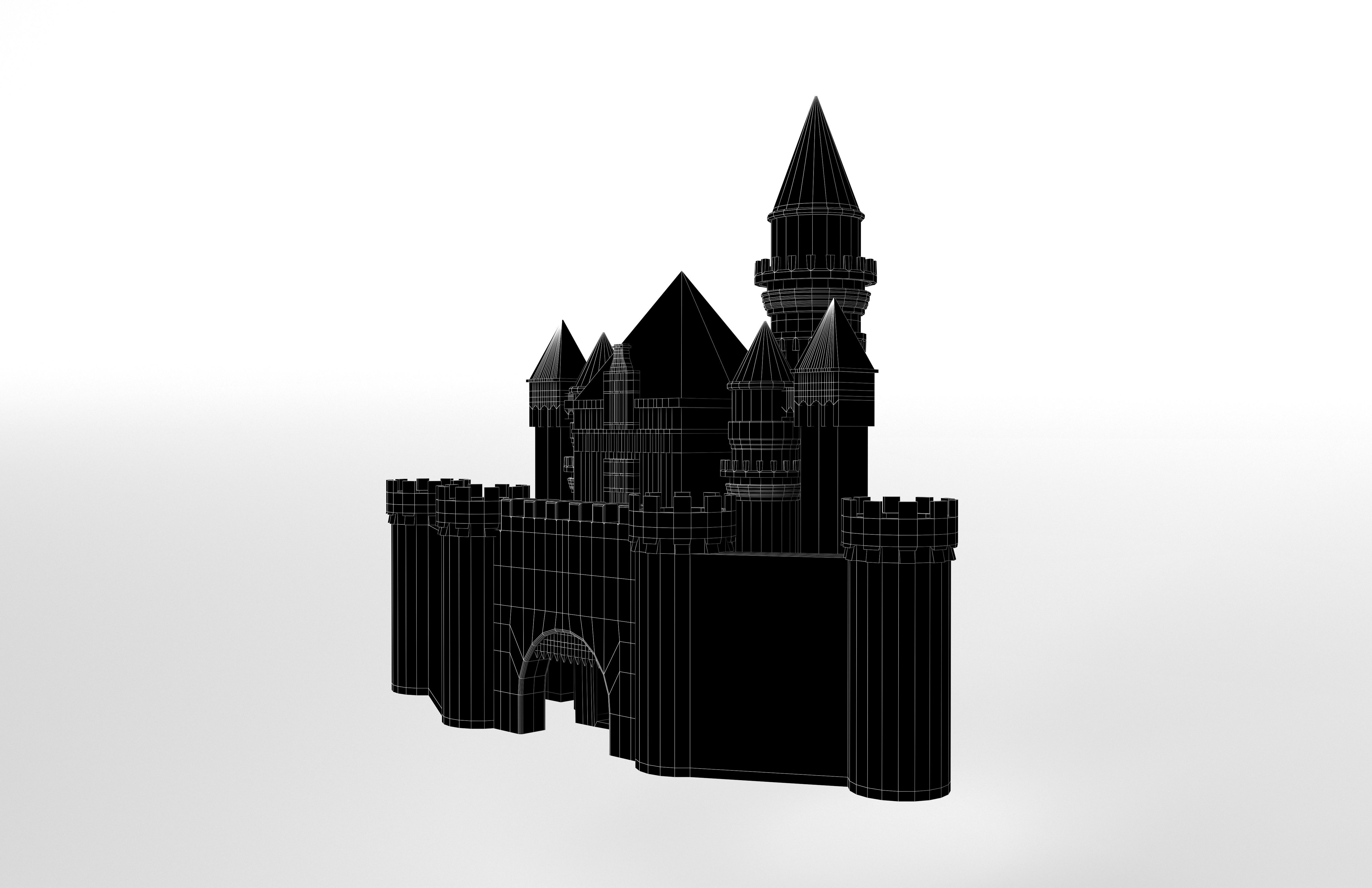 Disneyland Castle v1 001 Low-poly 3D model_6