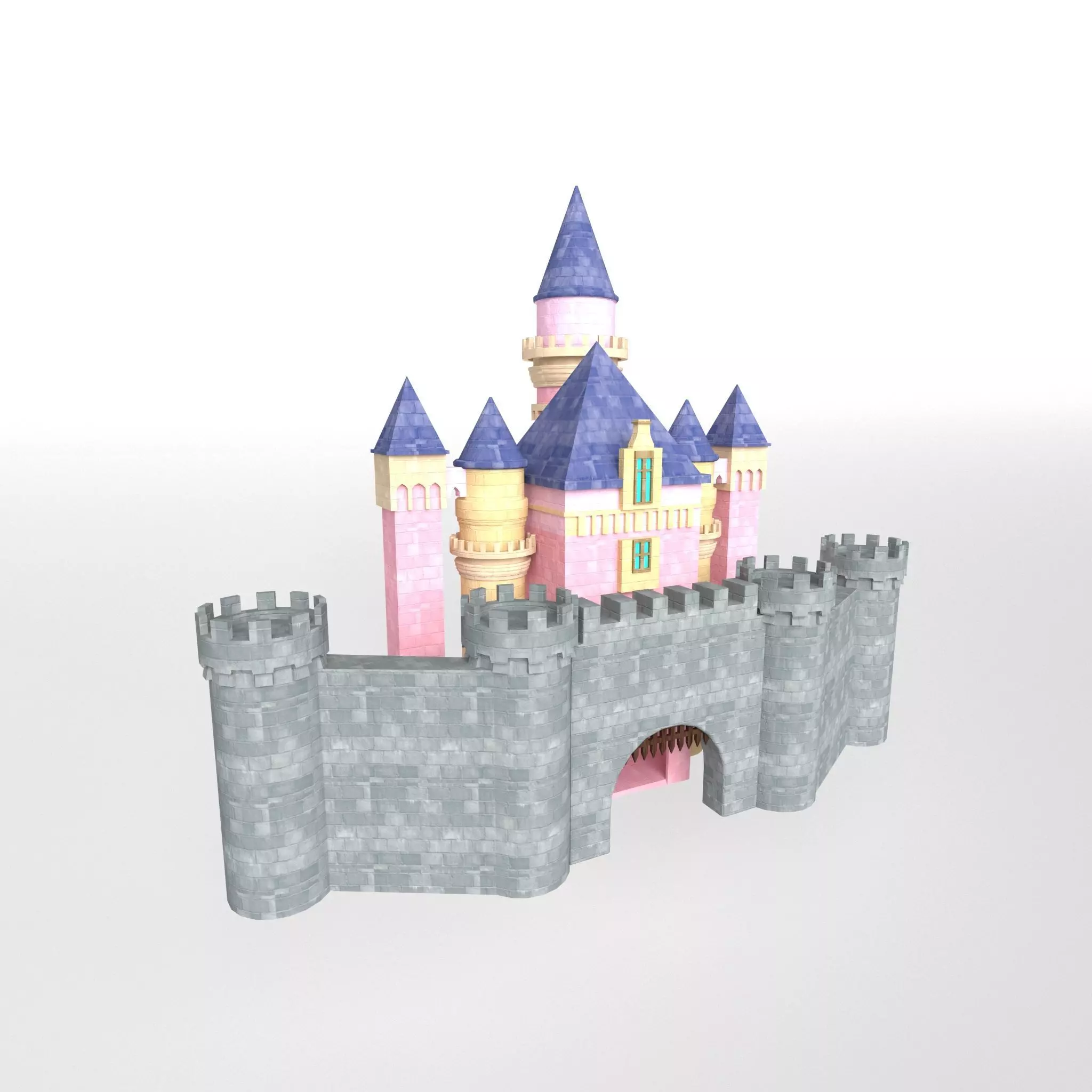Disneyland Castle v1 001 Low-poly 3D model_0
