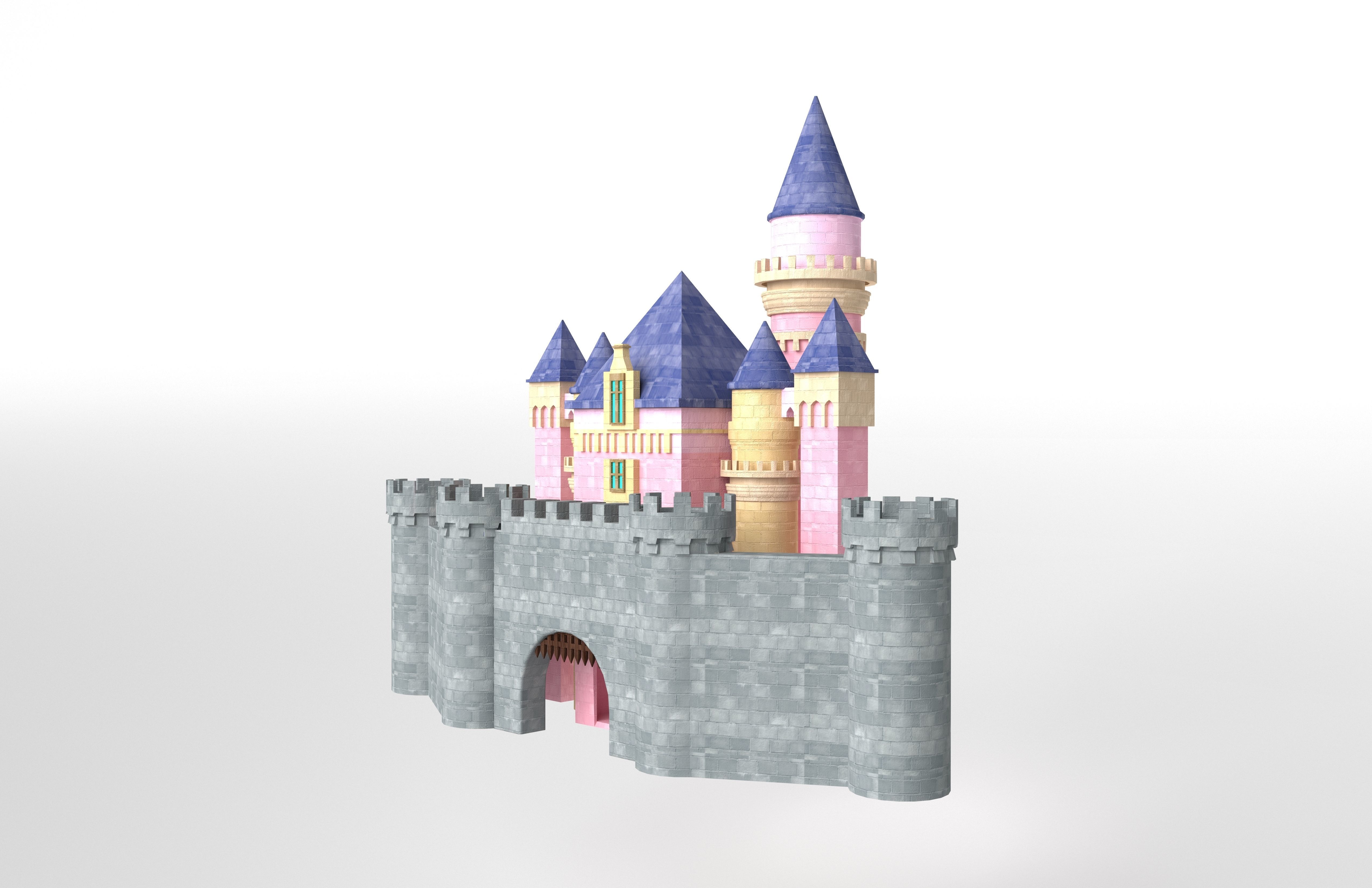 Disneyland Castle v1 001 Low-poly 3D model_2