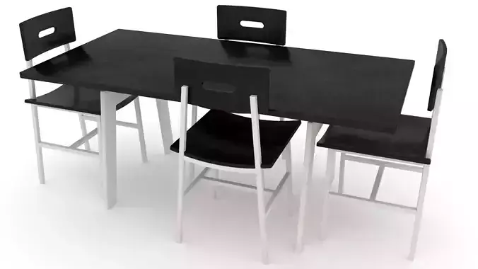Kitchen Table and Chair - 3ds Max