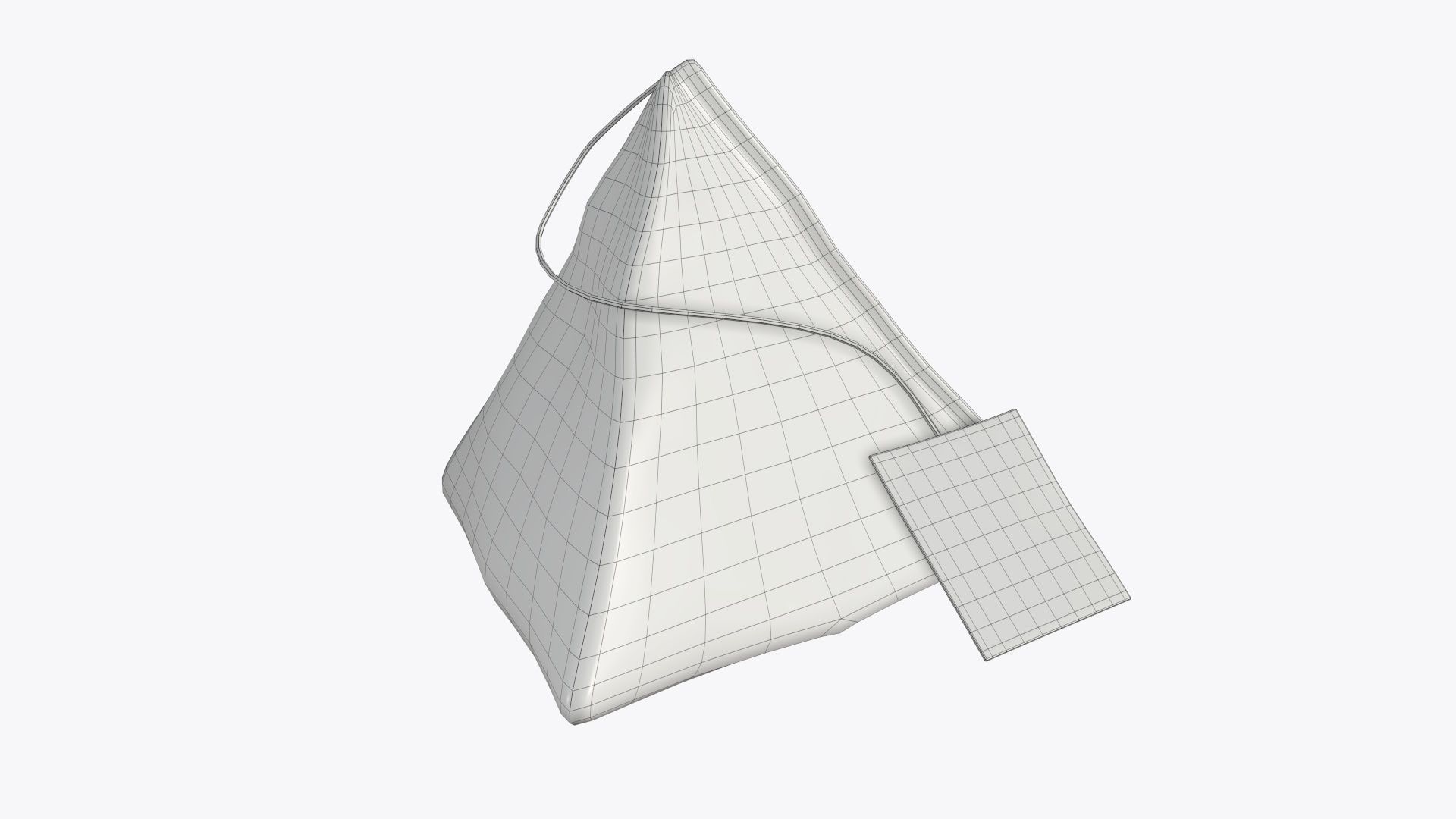 Tea bag with label 06 3D model_3