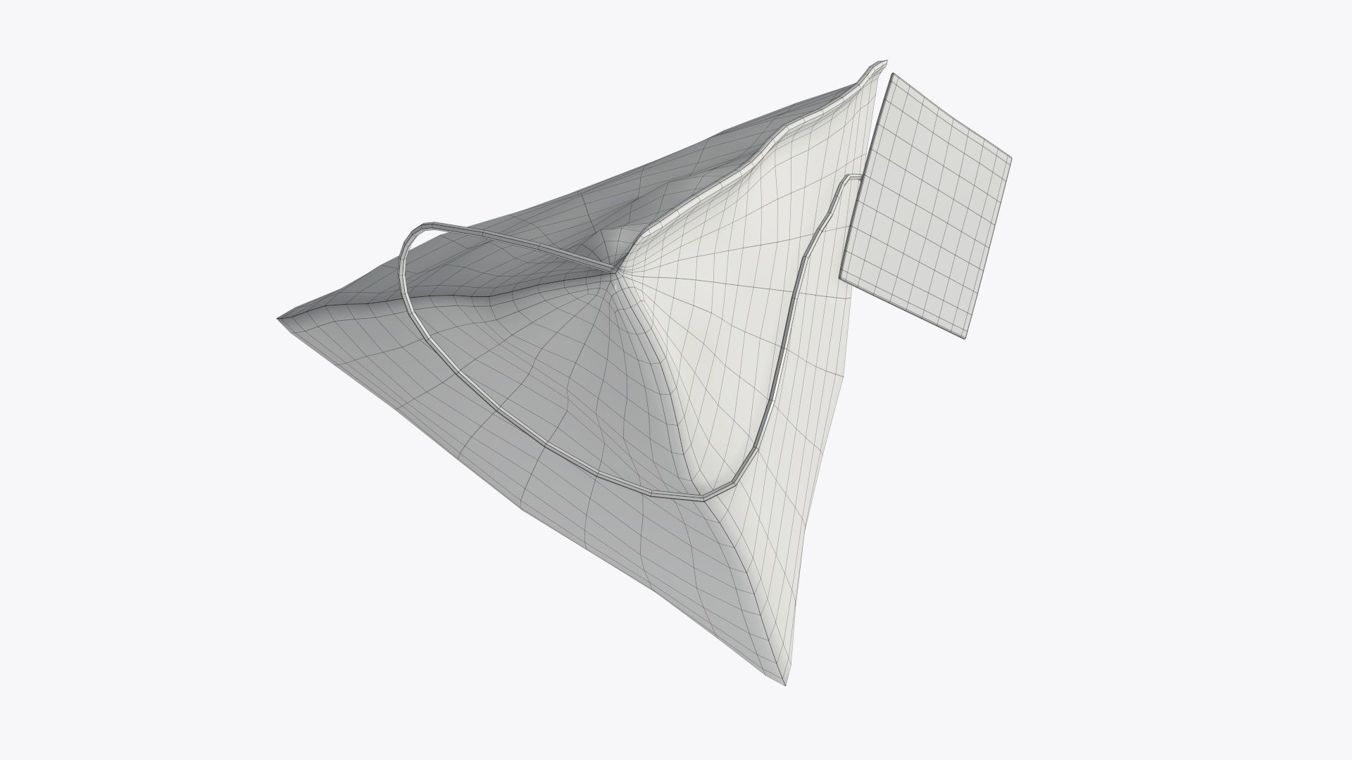 Tea bag with label 06 3D model_5