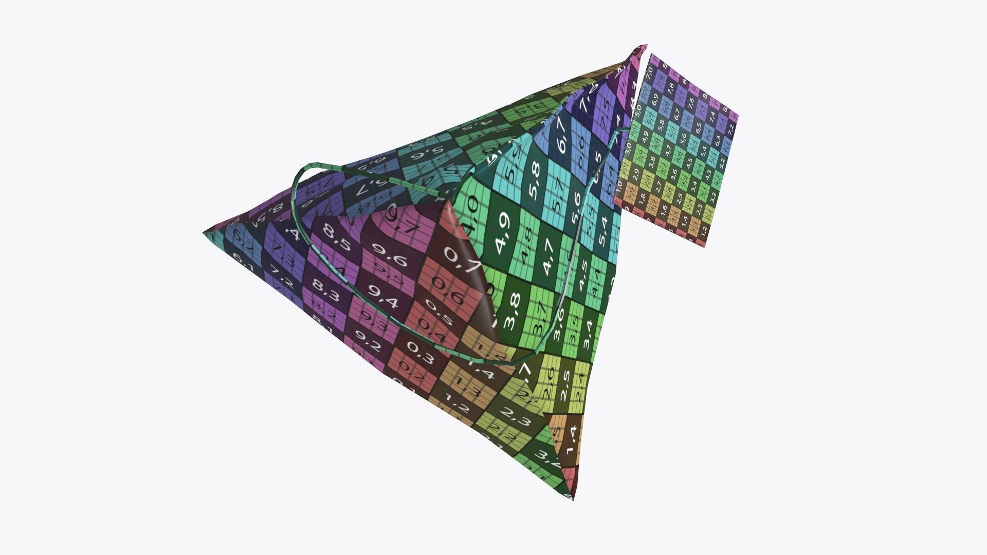 Tea bag with label 06 3D model_8