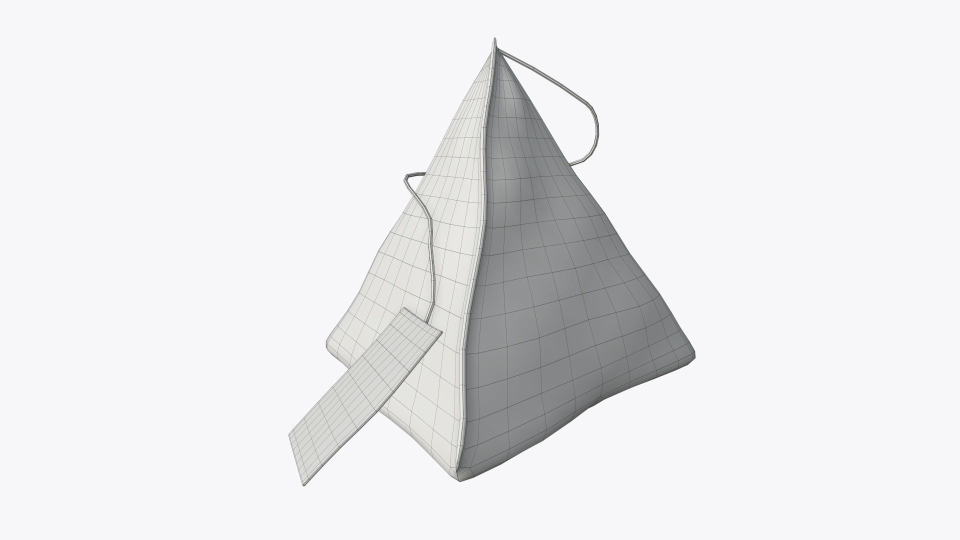 Tea bag with label 06 3D model_4