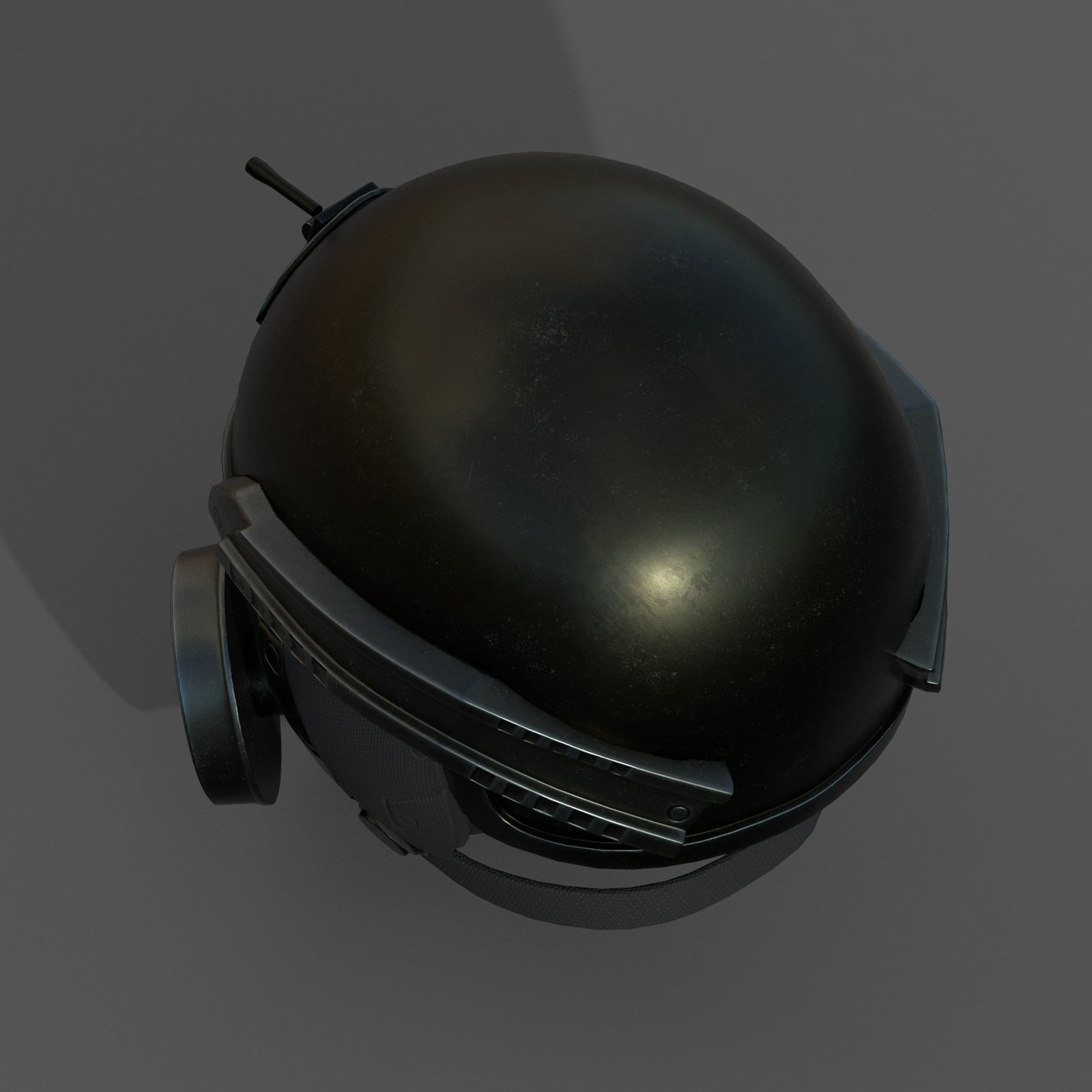 Helmet scifi military combat fantasy cyborg space armor develop  Low-poly 3D model_4