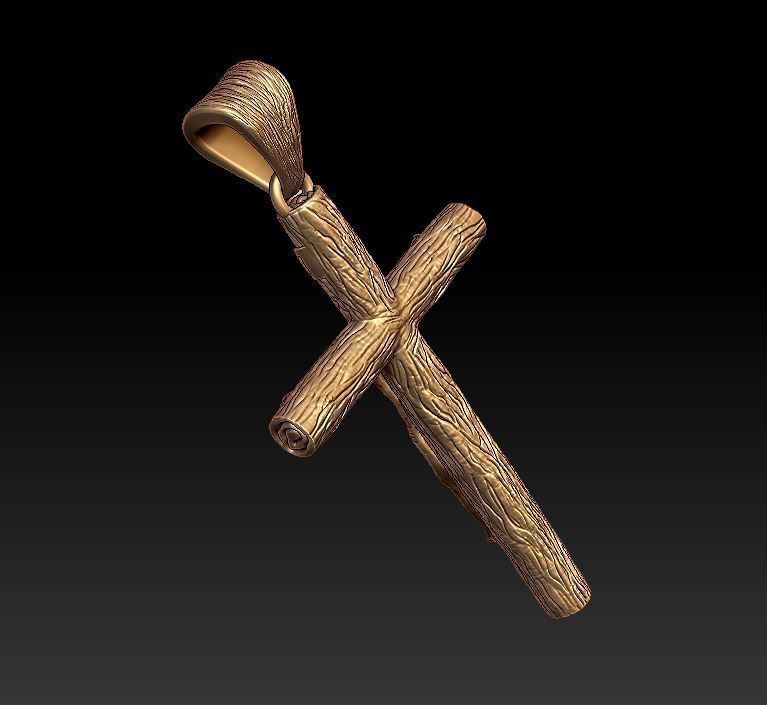 Jesus cross pendant 3D print model_3