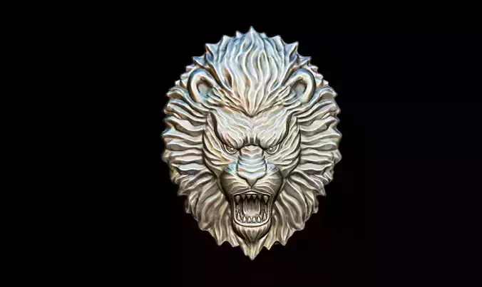 Lion Head Relief