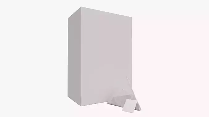 Closed tea box with tea bag