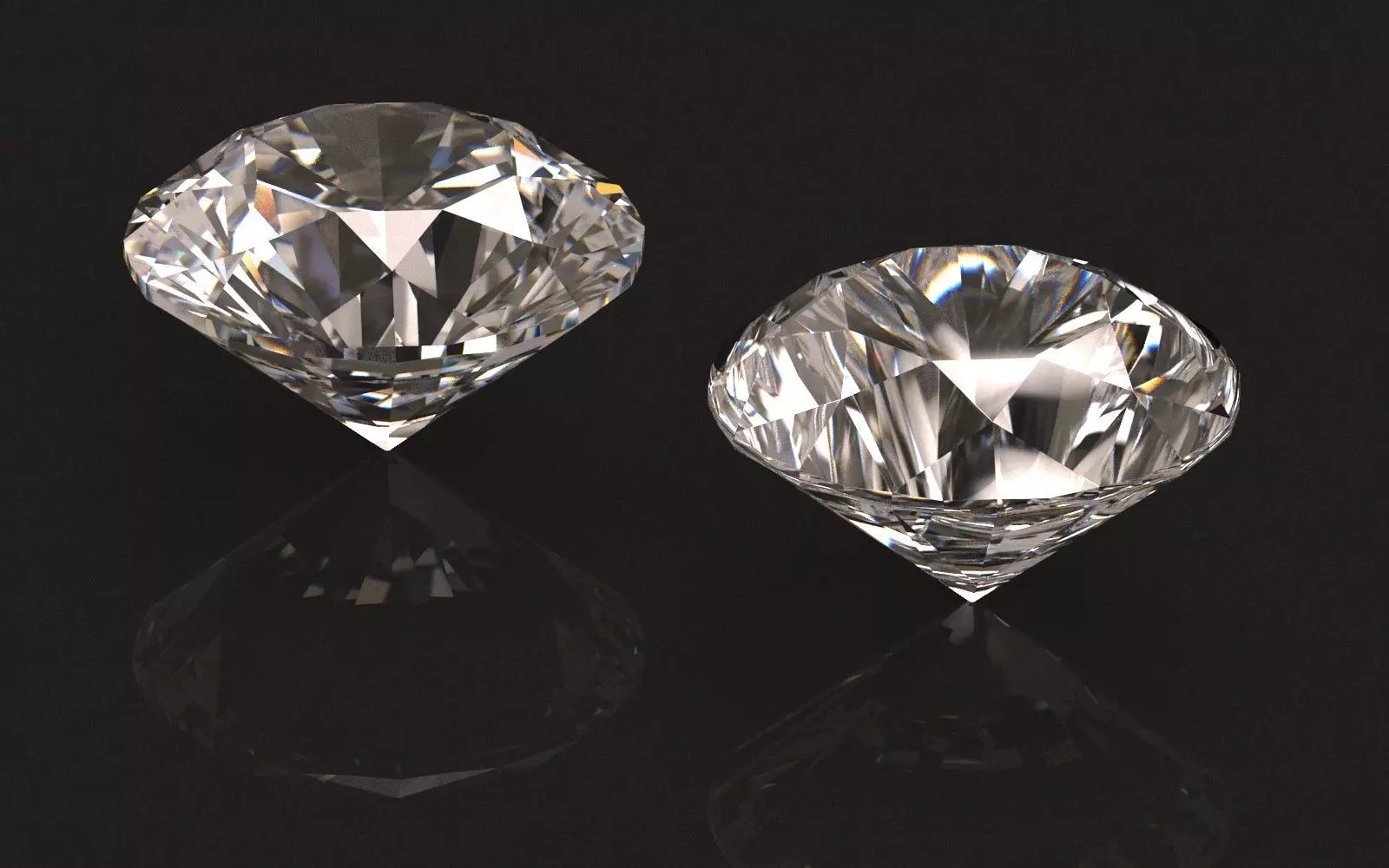 Diamond Tolkowsky cut Low-poly 3D model