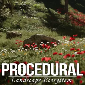 PLE - Procedural Landscape Ecosystem Low-poly 3D model