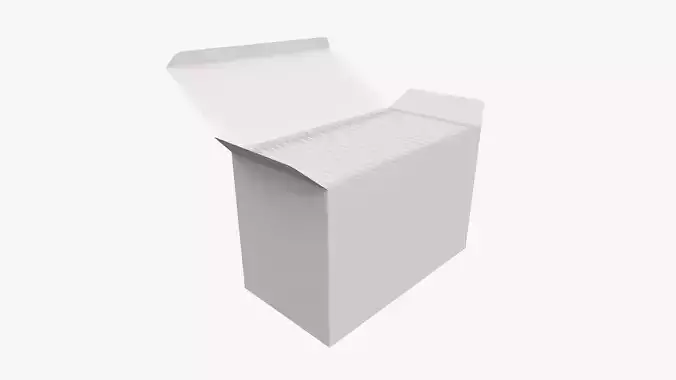 Opened tea paper box with sachets