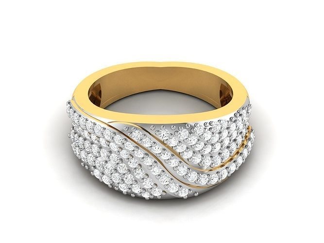 Women bride band ring 3dm render detail 3D print model