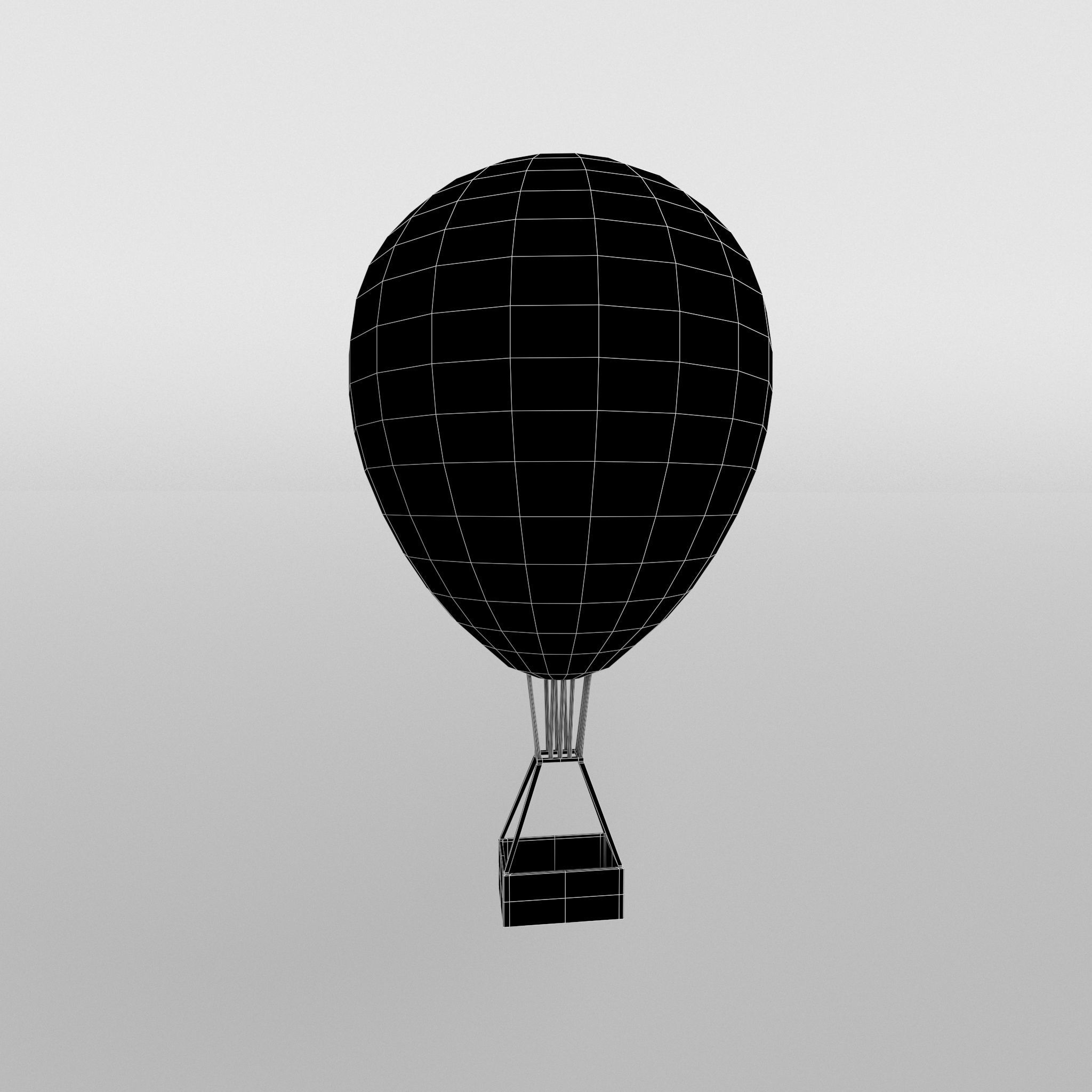 Hot Air Balloon v1 003 Low-poly 3D model_5